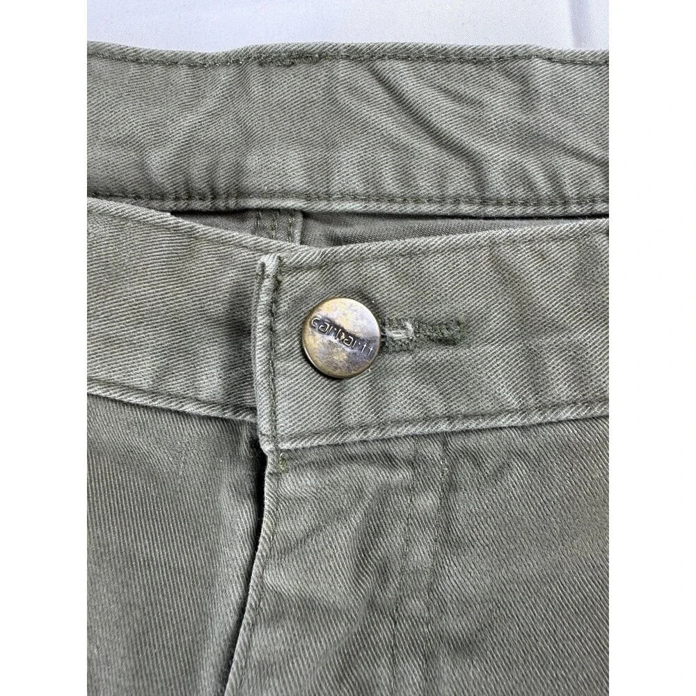 Carhartt Carpenter Shorts Mens 46 Olive Green Relaxed Fit Duck